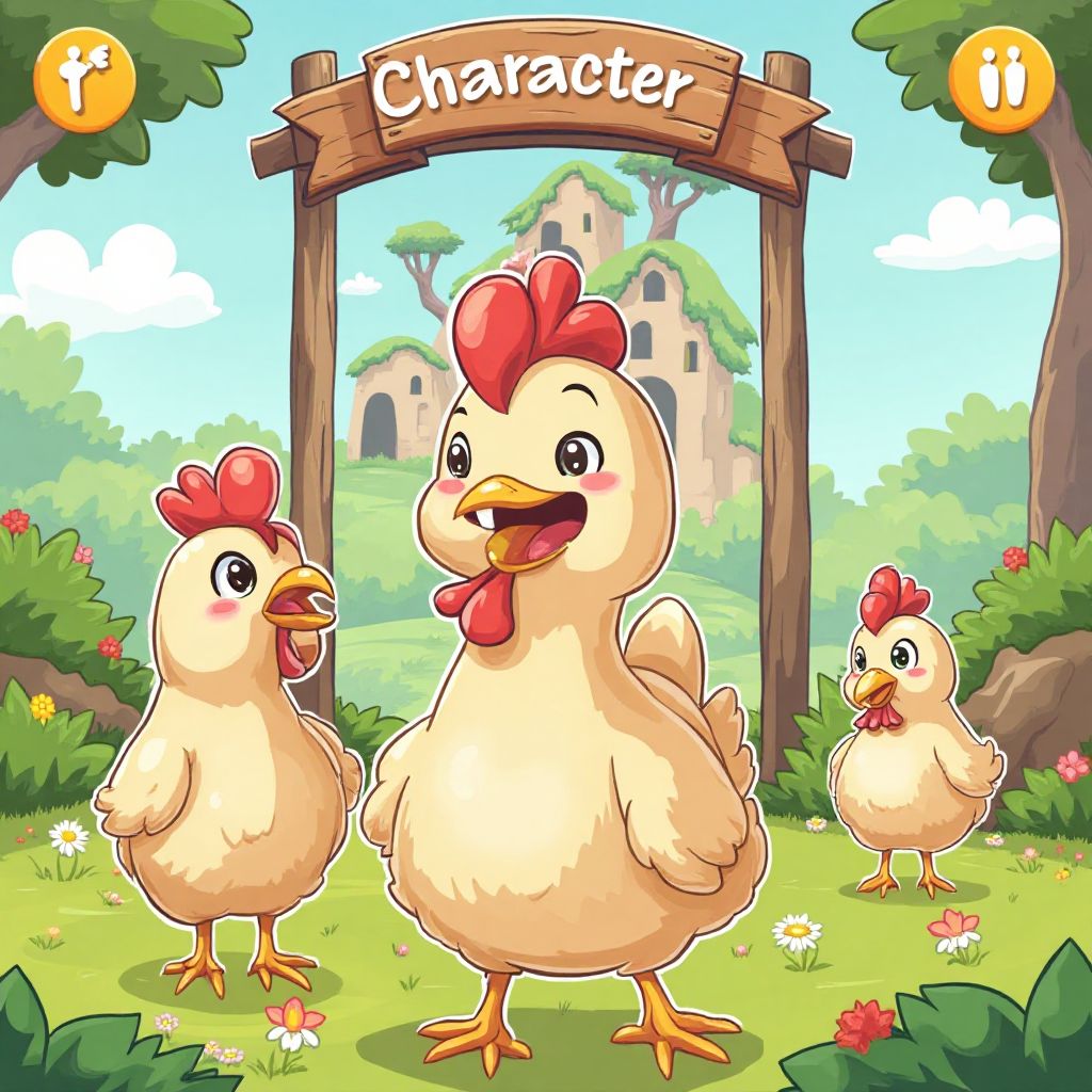 Character selection screen showing different playable characters